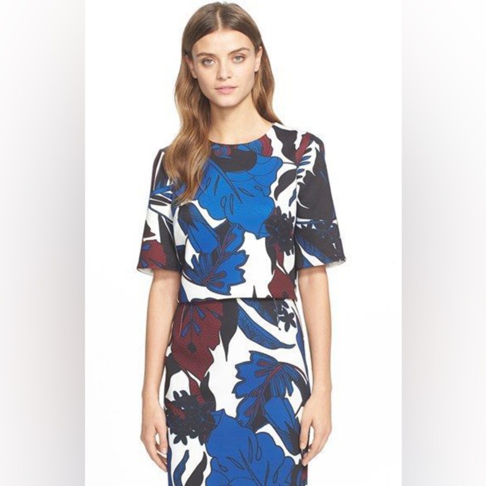 Ted Baker London Floral Scuba Crop Top – Size 4